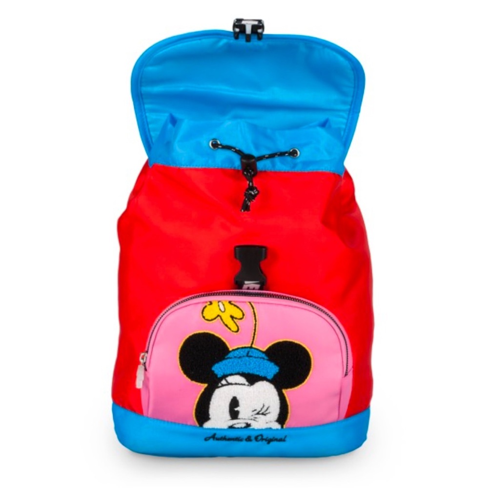 Disney - Kids Minnie Mouse Backpack blue/ red/ pink nylon bag Mickey & Co - Picture 4 of 12